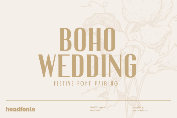 Boho Wedding Duo: A Font Pairing for Modern Elegance