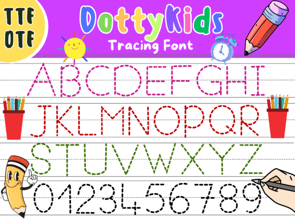 Dotty Kids: A Creative Font for Educational & Playful Design