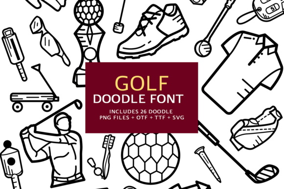 Golf Doodle: The Playful Dingbats Font for Sporty Design