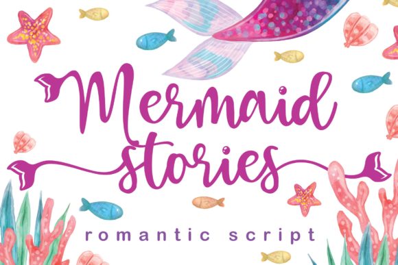 Mermaid Stories: A Handwritten Font with Oceanic Charm