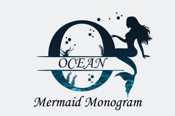 Ocean Mermaid Monogram: An Elegant Touch for Creative Projects